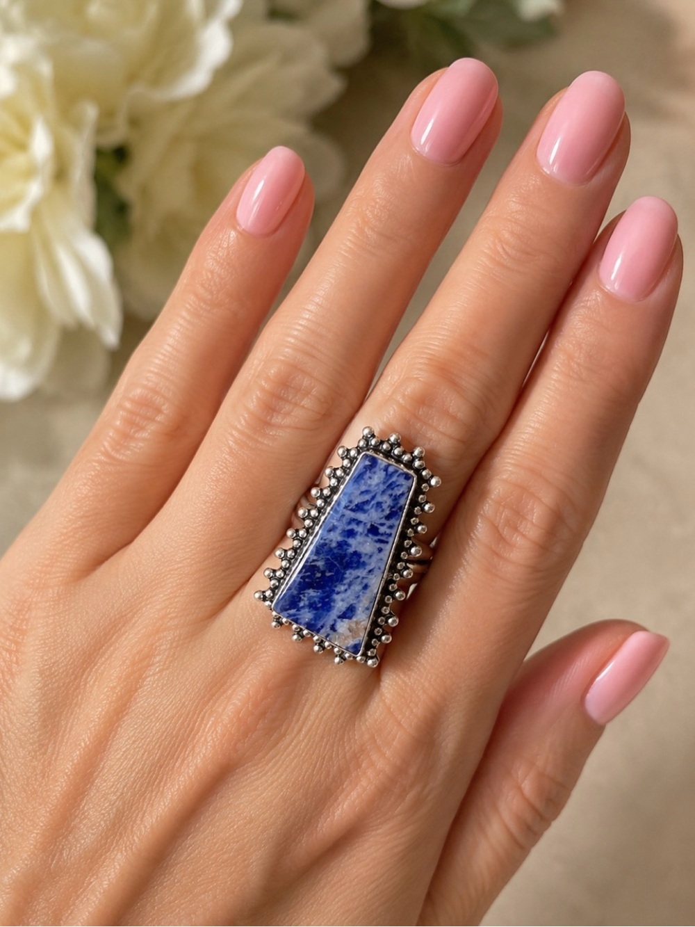 Sodalite Gemstone Ring